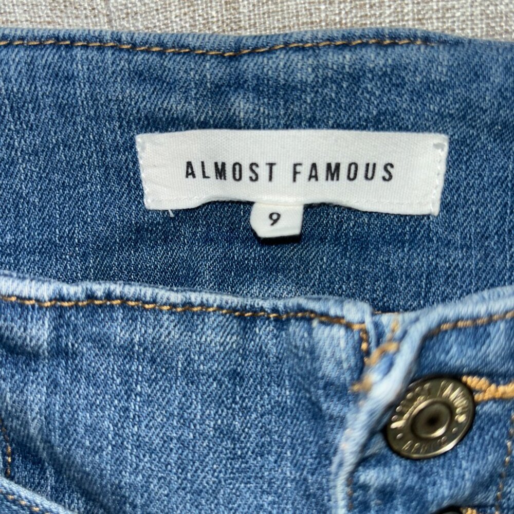 Almost Famous High Waisted Paperbag Stretch Jeans - Picture 4 of 7
